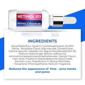 Resurfacing Retinol Serum for Face with Vitamin B3 Pure Retinol Face Serum for Anti Aging Wrinkles Fine Lines Acne Scar and Sun Spots for a Radia