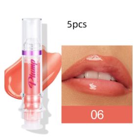 New Tube Lip Rich Lip Color Slightly Spicy Lip Honey Lip Glass Mirror Face Lip Mirror Liquid Lipstick (Option: 6Colors5pcs)